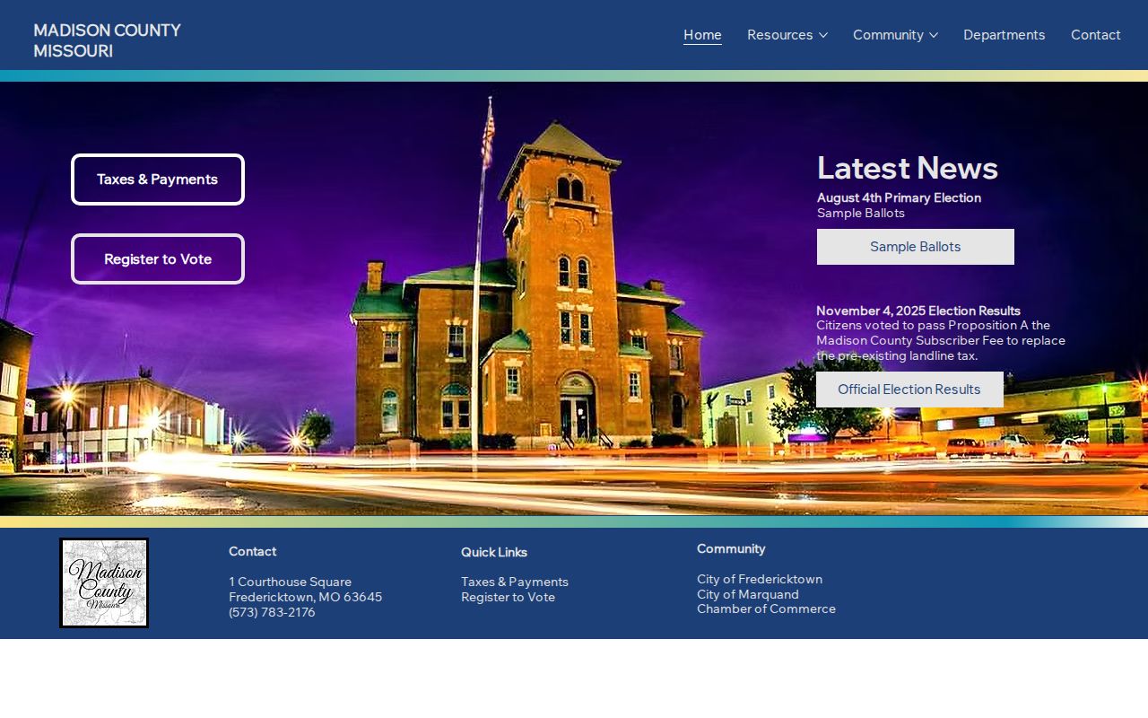 Madison County official website for recent arrest contact routing