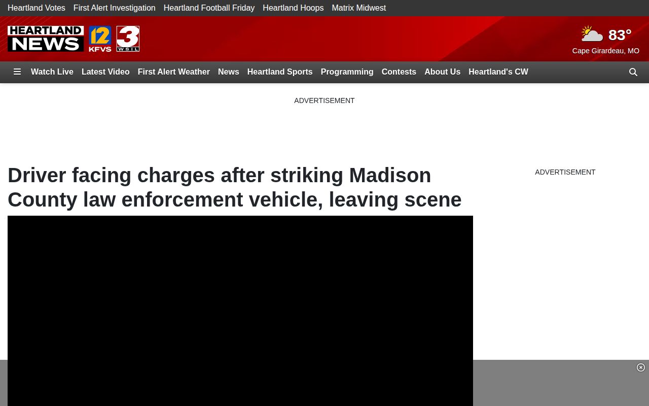 KFVS regional Madison County arrest-related news report